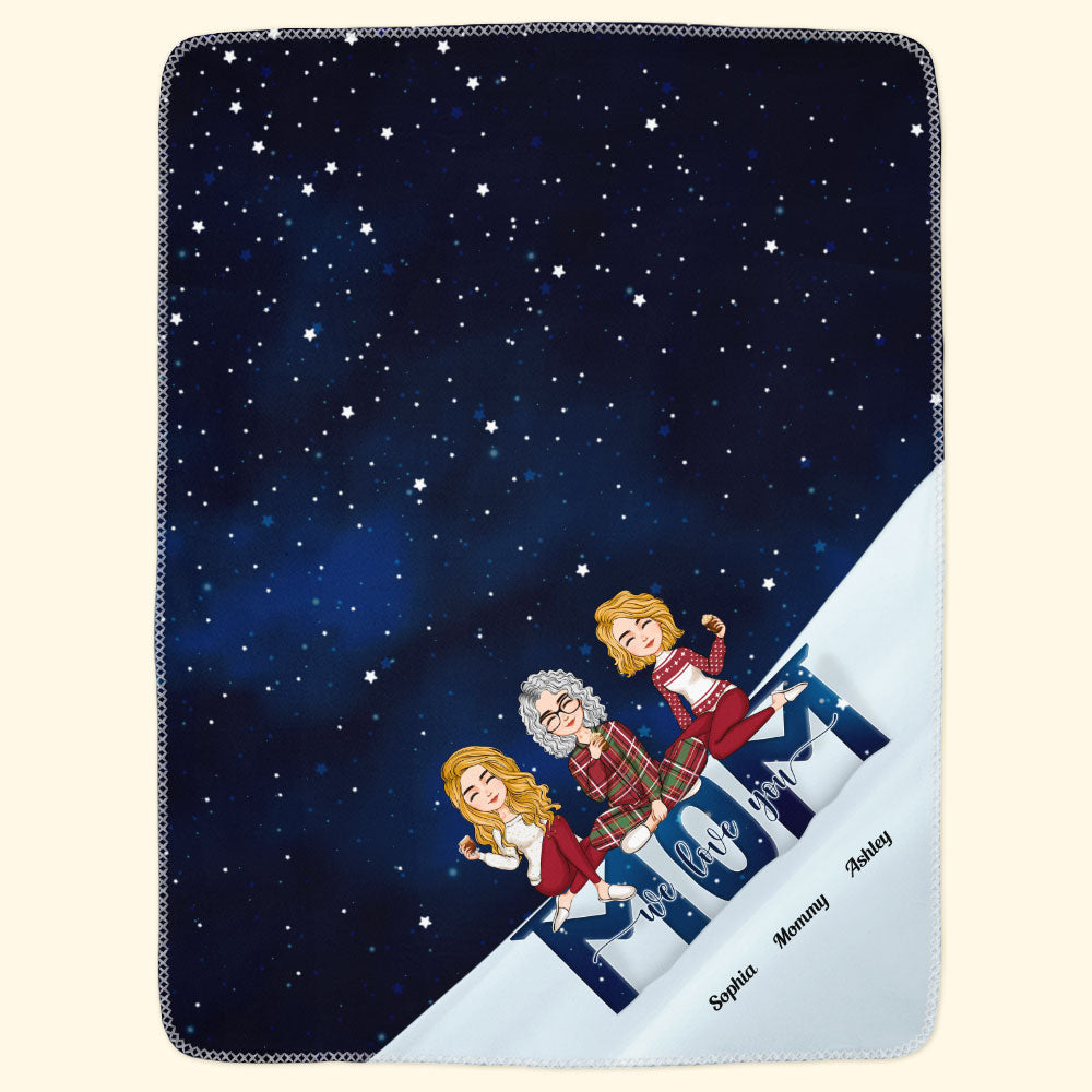 Mom - We Love You - Christmas Edition - Personalized Blanket - Christmas, New Year, Loving Gift Gift For Mom, Mother, Mama