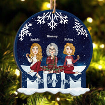 Mom - We Love You - Christmas Eve - Personalized Custom Shaped Wooden Ornament