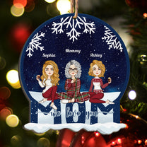 Mom - We Love You - Christmas Eve - Personalized Custom Shaped Wooden Ornament