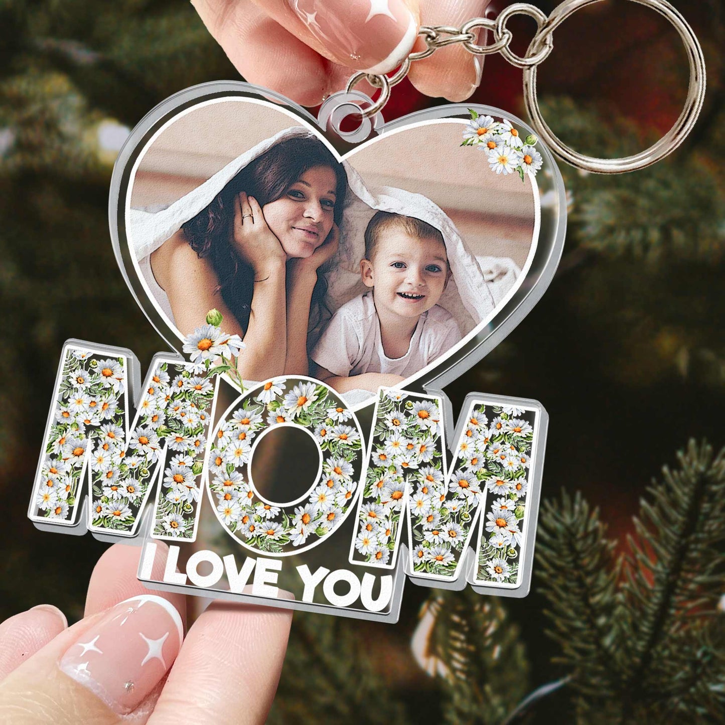 Mom We Love You - Personalized Acrylic Photo Keychain