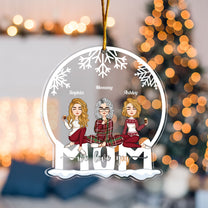 Mom - We Love You - Personalized Custom Shaped Acrylic Ornament - Christmas, New Year Gift For Mother, Daughters, Sons