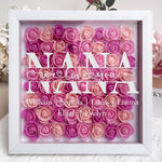 Mom We Love You - Personalized Flower Shadow Box - Gift For Mom