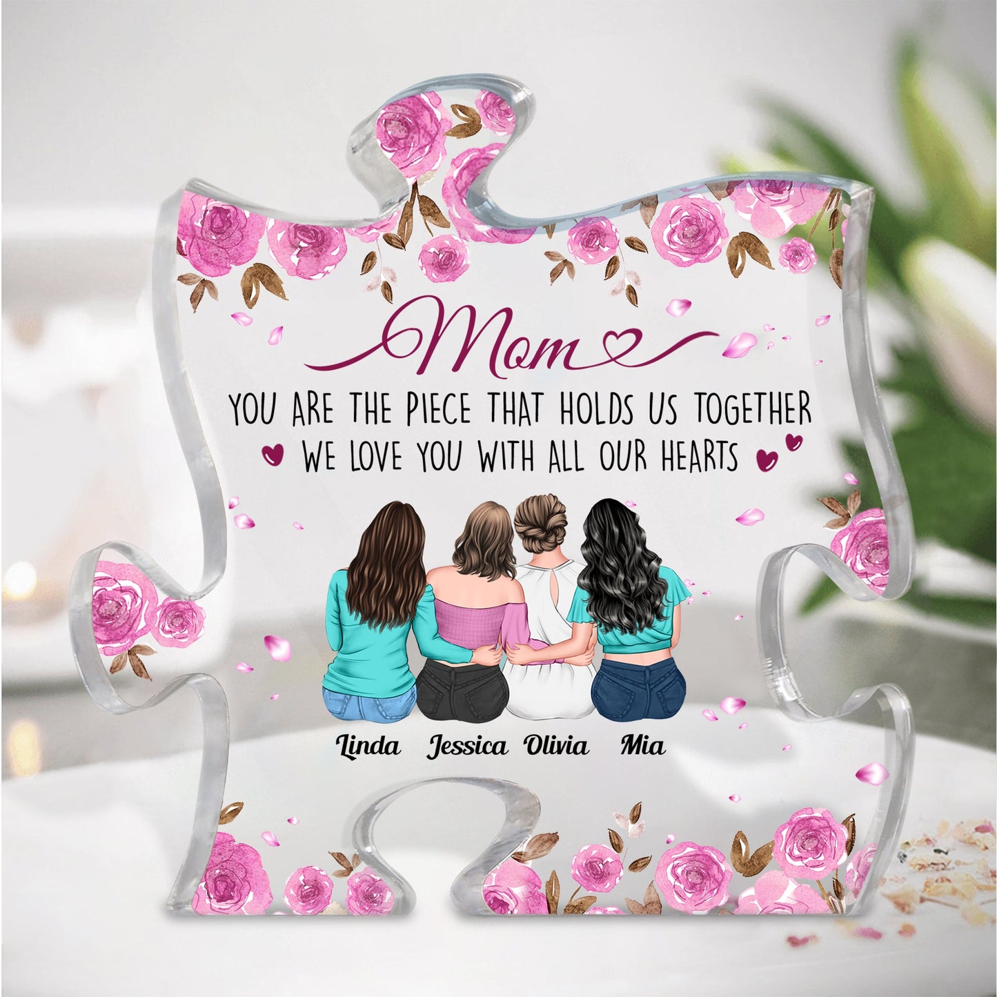 Puzzle shaped Acrylic Plaque Mothers Day Gifts Mom Birthday - Temu