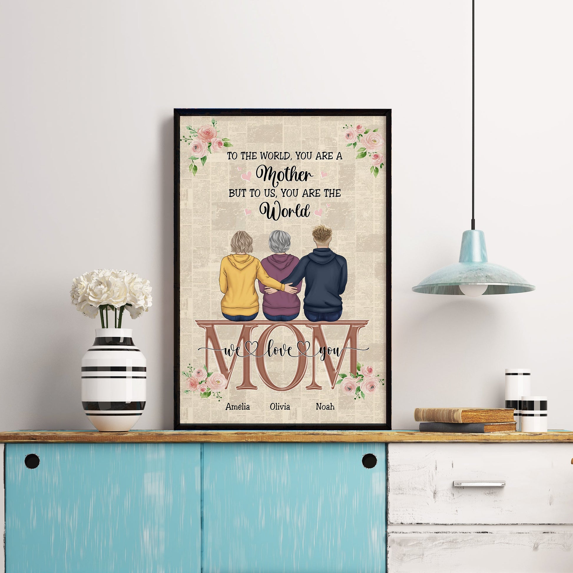 World's Greatest Mom  Personalized Mom Mother's Day Birthday Print, W