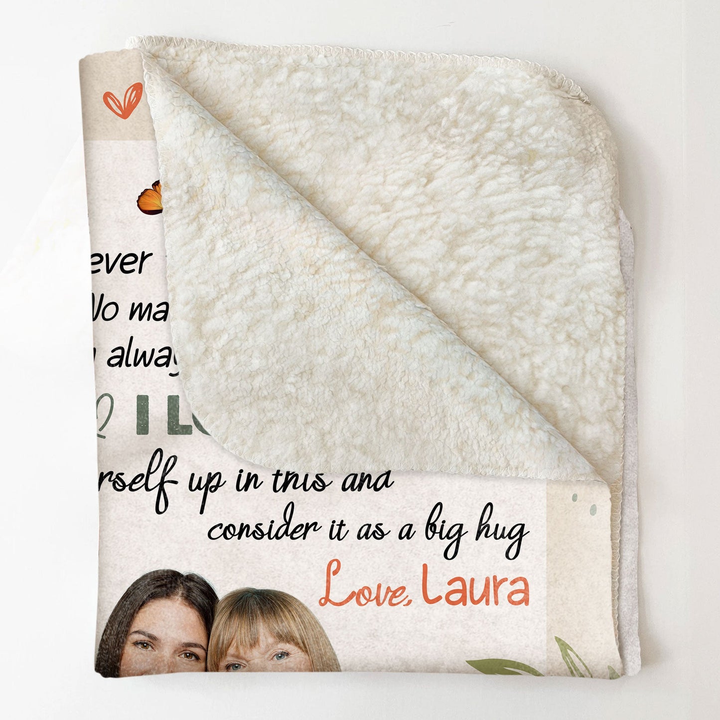 Mom, Never Feel You Are Alone - Personalized Photo Blanket