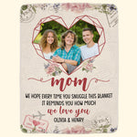 Mom, We Love You - Personalized Photo Blanket