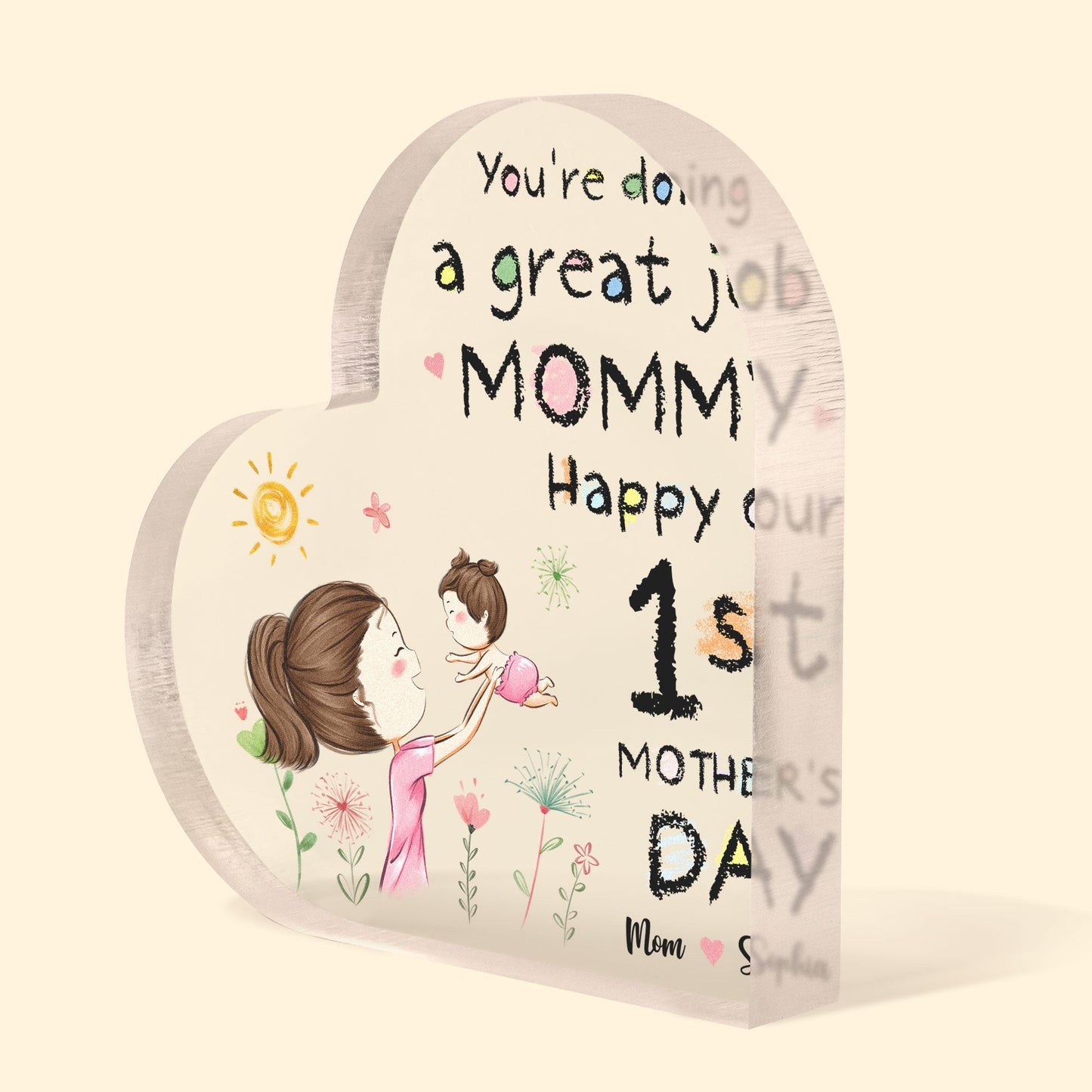 Mommy You're Doing A Great Job - Personalized Acrylic Plaque