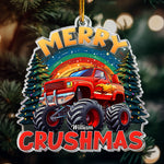 Monster Truck Custom Name For Kids, Boy - Personalized Acrylic Ornament