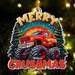 Monster Truck Custom Name For Kids, Boy - Personalized Acrylic Ornament