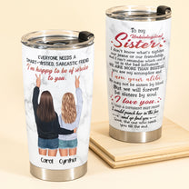 More Than Besties Sisters By Soul- Personalized Tumbler Cup - Gift For Best Friends - Friends Back Standing