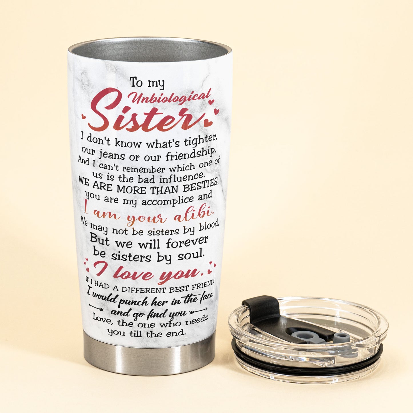 More Than Besties Sisters By Soul- Personalized Tumbler Cup - Gift For Best Friends - Friends Back Standing