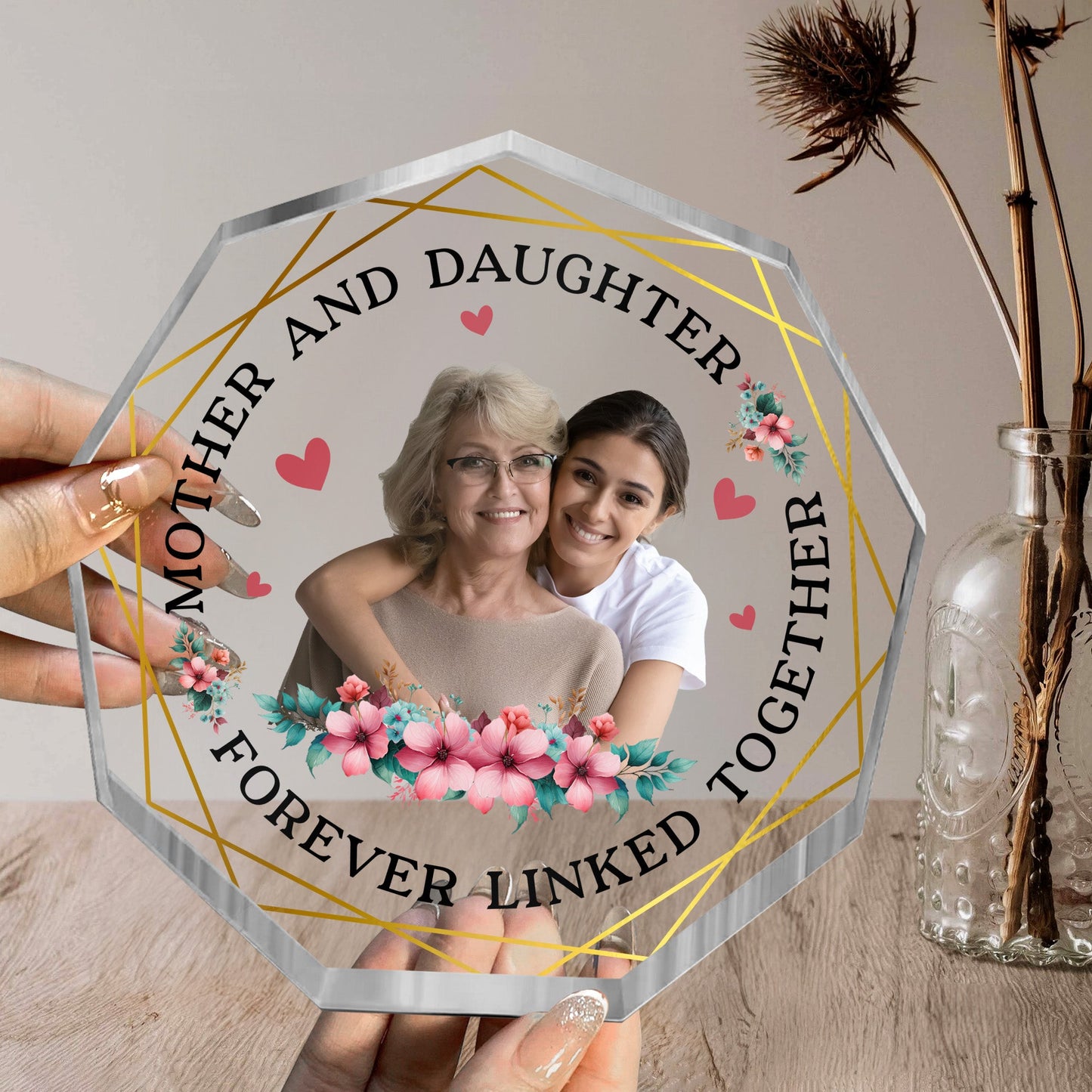 Mother And Children A Bond That Can't Be Broken - Personalized Acrylic Photo Plaque