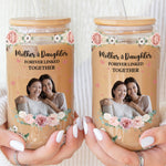 Mother And Children Forever Linked Together - Personalized Photo Clear Glass Cup