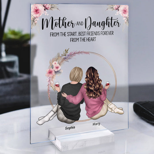 Mother And Daughter Best Friends Forever - Personalized Acrylic Plaque