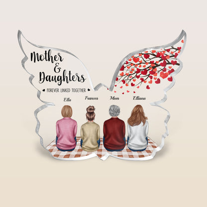 Mother & Son Forever Linked Together - Personalized Custom Shaped Acrylic Plaque