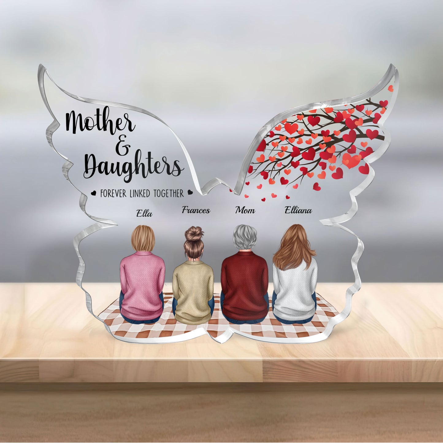 Mother & Son Forever Linked Together - Personalized Custom Shaped Acrylic Plaque