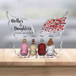 Mother And Daughter Forever Linked Together - Personalized Custom Shaped Acrylic Plaque