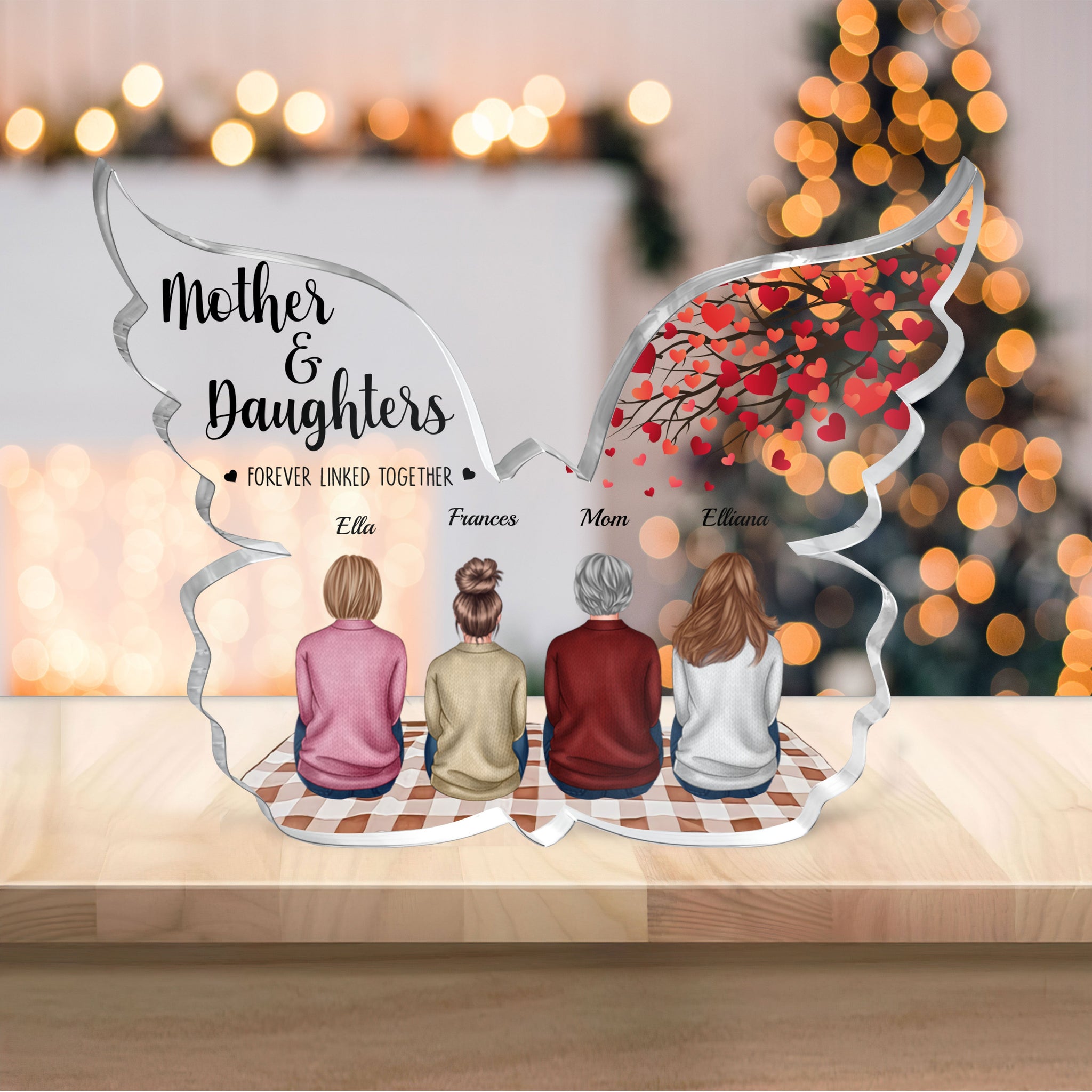 Mother & Son Forever Linked Together - Personalized Custom Shaped Acrylic Plaque