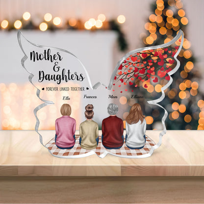 Mother & Son Forever Linked Together - Personalized Custom Shaped Acrylic Plaque