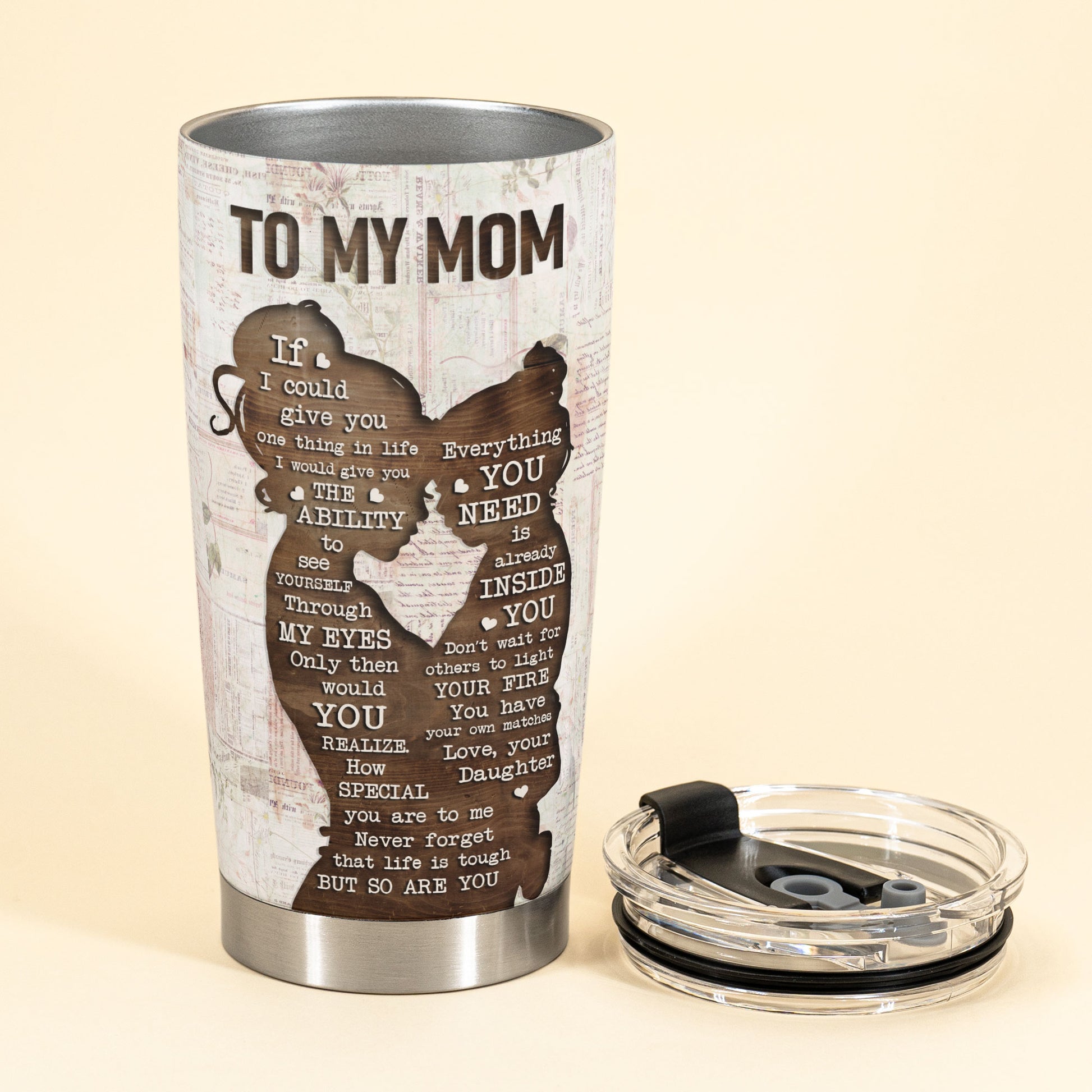 Personalized Mom Tumbler Christmas Gift for Mom Mom Tumbler With Kid Names  Mom Floral Tumbler Gift for Birthday 40oz With Handle 