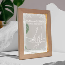 Mother And Daughter, Son Forever Linked Together - Personalized Frame Lamp