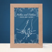 Mother And Daughter, Son Forever Linked Together - Personalized Frame Lamp
