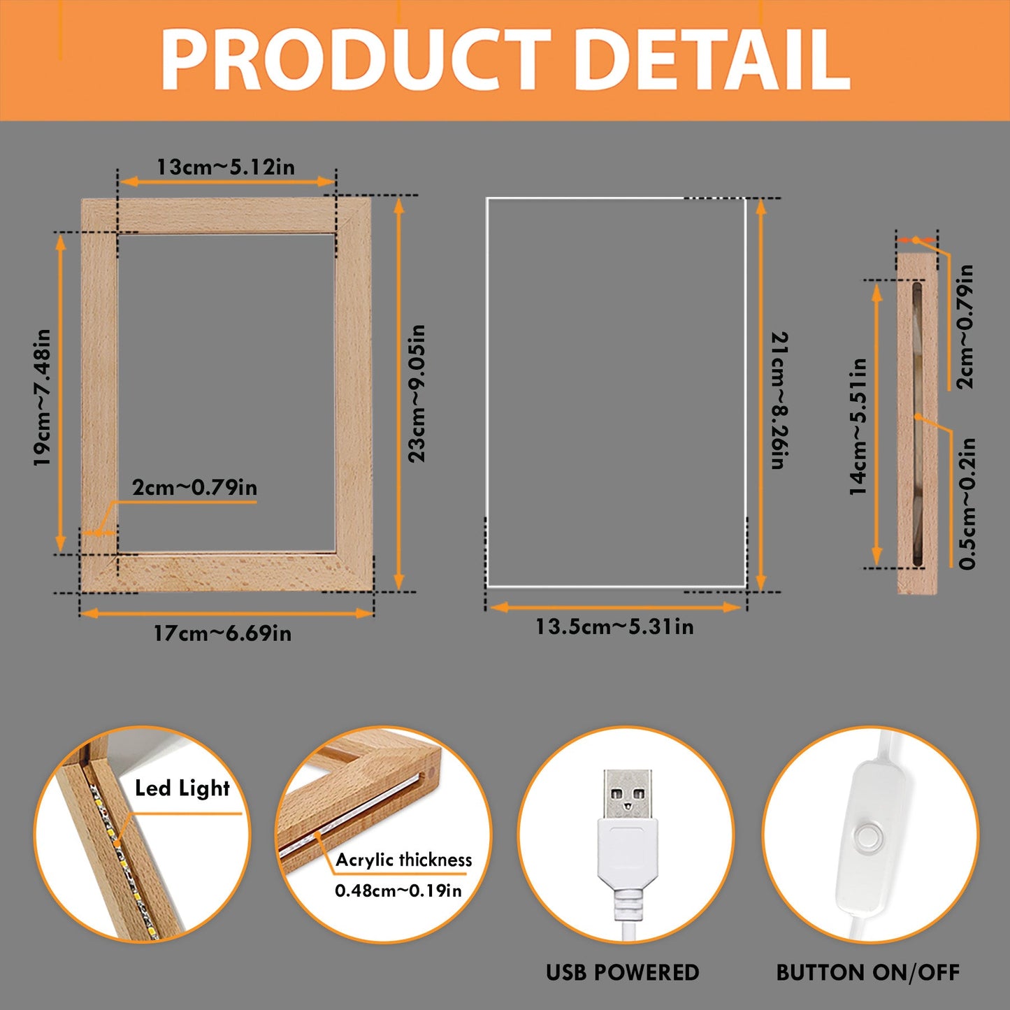 Mother And Daughter, Son Forever Linked Together - Personalized Frame Lamp