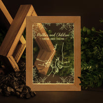 Mother And Daughter, Son Forever Linked Together - Personalized Frame Lamp
