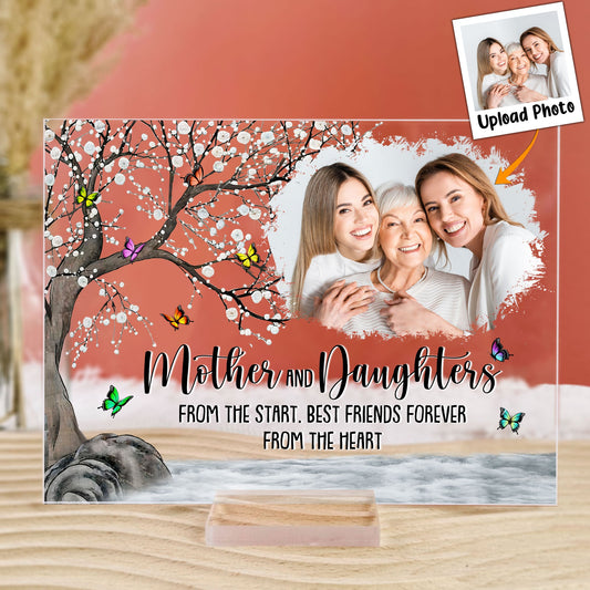 Mother And Daughters Best Friends Forever - Personalized Acrylic Photo Plaque
