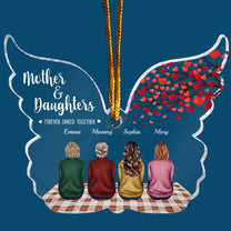 Mother & Daughters Forever Linked Together - Personalized Butterfly Shaped Acrylic Ornament