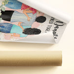 Mother And Daughters Forever Linked Together - Personalized Poster - Birthday Gift For Mothers, Grandmas, Daughters 
