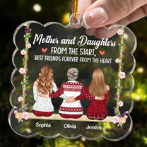 Mother And Daughters From The Start - Personalized Acrylic Ornament