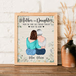 Mother And Daughters From The Start - Personalized Poster - Birthday, Mother's Day Gift For Mothers, Grandmas, Daughters 