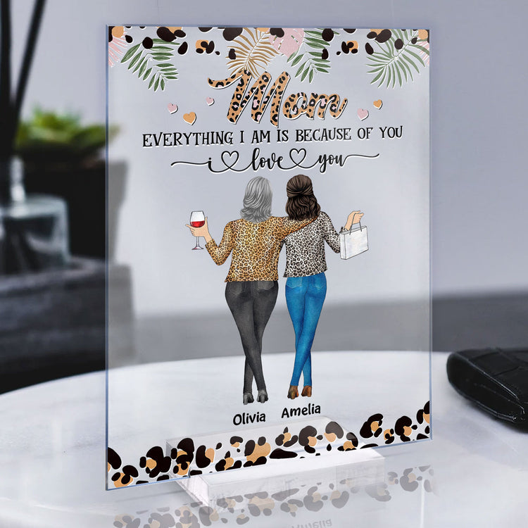 Mother And Daughters - Personalized Acrylic Plaque - Mother's Day, Birthday Gift For Mother, Mom, Mama, Grandma