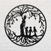 Mother And Children Tree Of Life - Personalized Custom Shaped Metal Sign