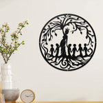 Mother And Children Tree Of Life - Personalized Custom Shaped Metal Sign