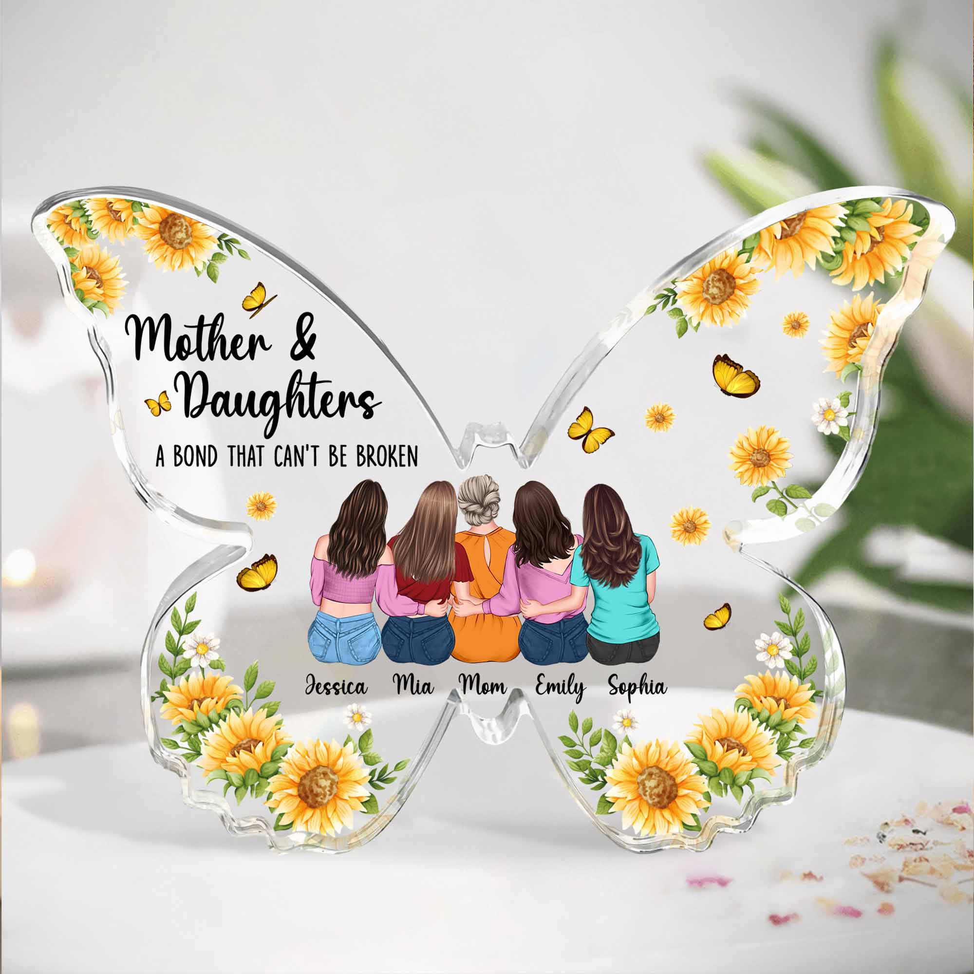 Mother Daughter, Bond That Can't Be Broken - Personalized Acrylic Plaque