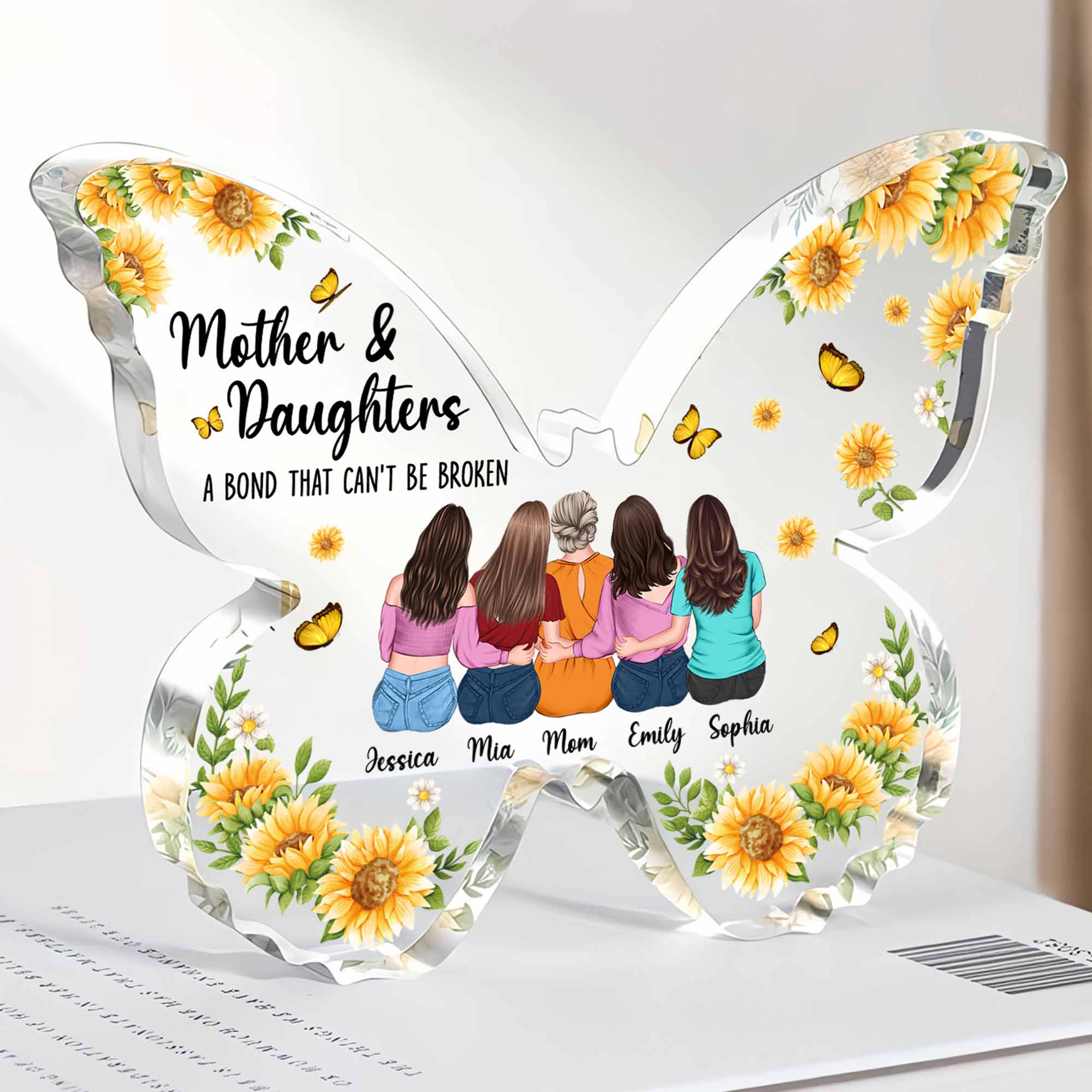 Mother Daughter, Bond That Can't Be Broken - Personalized Acrylic Plaque