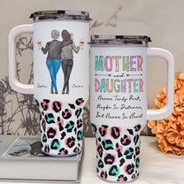 Mother's Day Gifts, Mother Daughter's Best Friend Mom Gifts - Personalized 40oz Tumbler With Straw