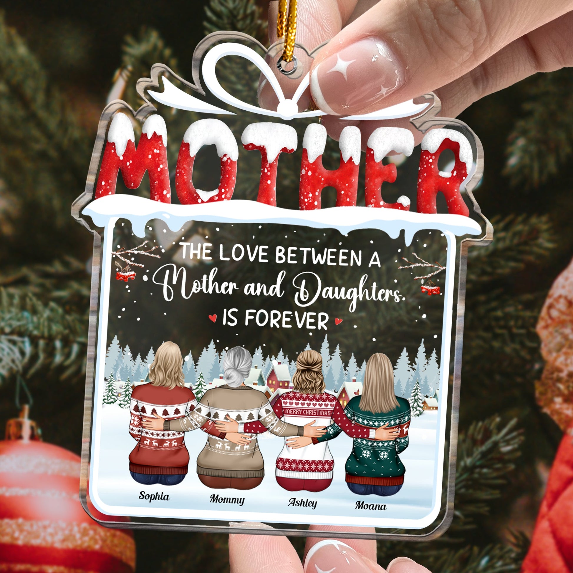 Mother & Children Is Forever - Personalized Acrylic Ornament