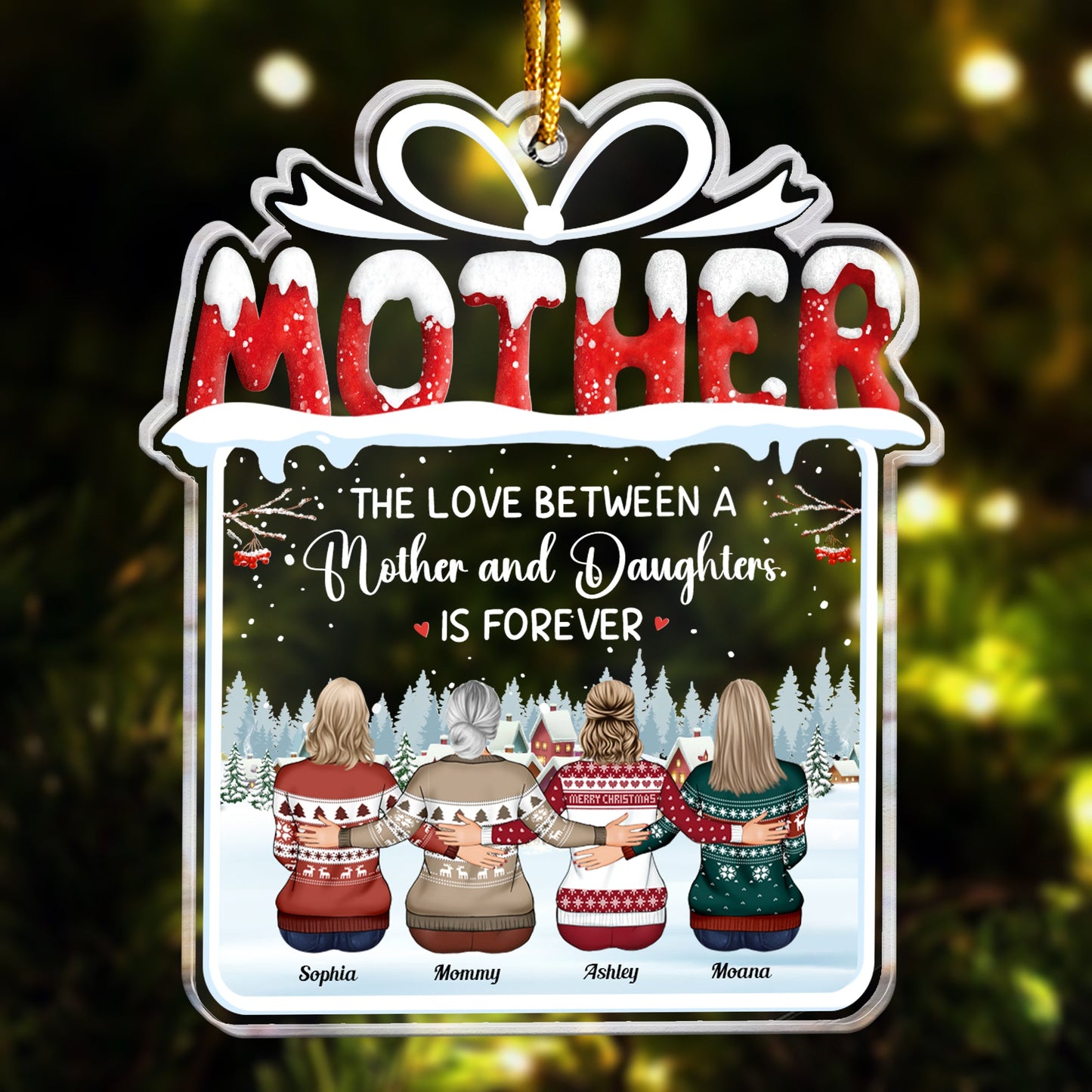 Mother & Children Is Forever - Personalized Acrylic Ornament