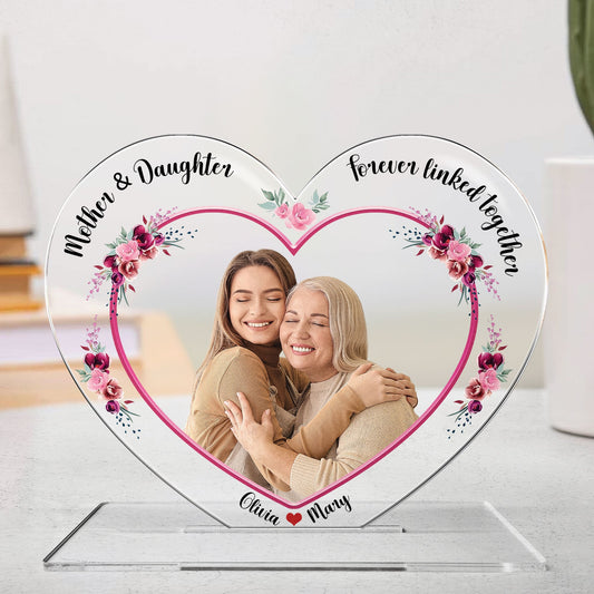 Mother & Daughters Forever Linked Together - Personalized Acrylic Photo Plaque