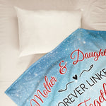 Mother & Daughters Forever Linked Together - Personalized Blanket - Christmas, Loving Gift For Mother, Daughters, Mom