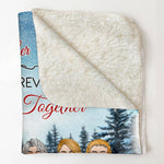 Mother & Daughters Forever Linked Together - Personalized Blanket - Christmas, Loving Gift For Mother, Daughters, Mom