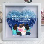 Mother & Daughters Forever Linked Together - Personalized Flower Shadow Box