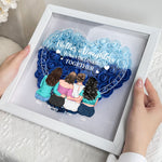 Mother & Daughters Forever Linked Together - Personalized Flower Shadow Box