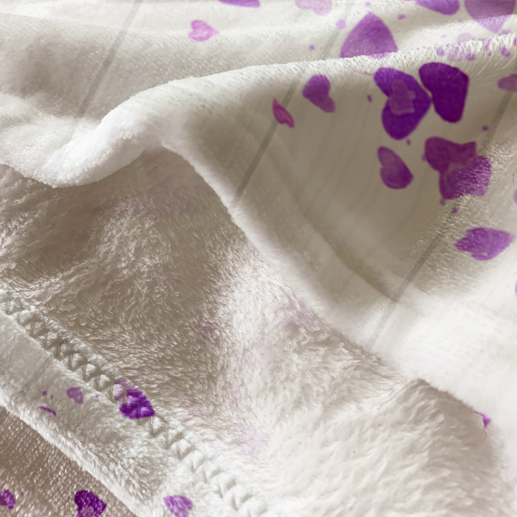 Mother & Daughters Forever Linked Together Purple Tree - Personalized Blanket - Mother's Day Gift For Mama, Mom, Mother