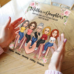 Mother & Daughters - New Version - Personalized Acrylic Plaque