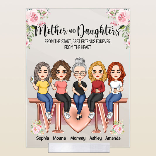 Mother & Daughters - New Version - Personalized Acrylic Plaque