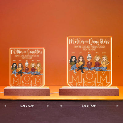 Mother And Children Best Friends Forever - Personalized LED Light - Birthday Gift For Mom, Children, Sons, Daughters